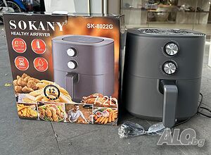 ПРОМО!! Фритюрник с горещ въздух Еър Фрайър Sokany 7.2L 1700W