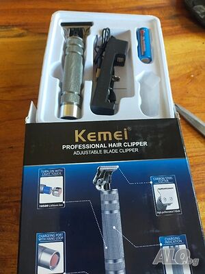 Тример за коса и брада Kemei KM-1974B, 5W, 1200 mAh, Сребрист