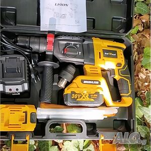 НОВ!! Акумулаторен перфоратор KraftRoyal 36V 8Ah с 2 батерии и Куфар