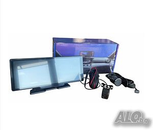 Мултимедия за автомобил Android CarPlay, H605D-DVR, iOS Auto, 2 камери, Безжична връзка, FHD, IPS
