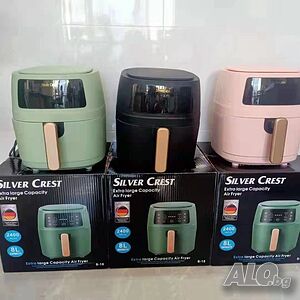 Фритюрник Silver Crest Air Fryer 8L 2400W Готвене без мазнина 8 програми Тъч дисплей