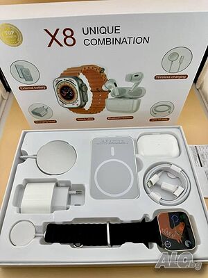 Смарт часовник X8 УUnique Combination, Bluetooth разговори, NFC, 2.02 IPS екран, IP67