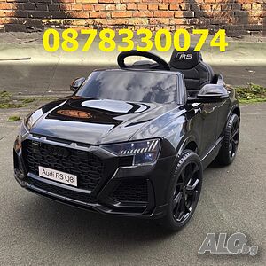 Акумулаторна кола Audi RS Q8 с WiFi меки гуми и кожена седалка и MP3 12V металик