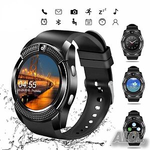 Водоустойчив Смарт часовник Smart watch V8 с bluetooth, камера и SIM карта