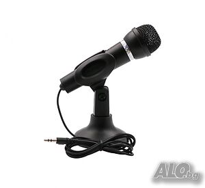 Настолен микрофон със стойка за компютър, лаптоп 3,5mm JACK 2m