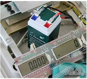 Акумулаторна, оловна батерия за кантар, везна, 4VDC, 4AH, 48х48х100mm