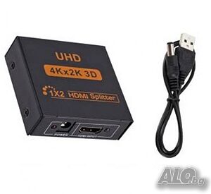 Суич, сплитер, удължител, HDMI, Full HD 1080P, 1вход, 2изхода