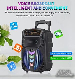Караоке Tонколона 12″ говорител и LED подсветка MDR-W1012, 1500W