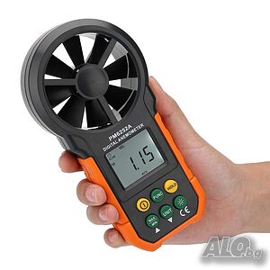 Анемометър PEAKMETER PM6252A, цифров, обем на въздух, скорост до 40m/s, CFM, CMM, CMS