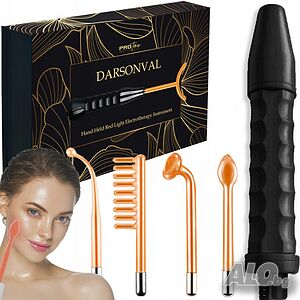 Качествен Дарсонвал с 4 приставки BLACKED DARSONVAL DERMA WAND
