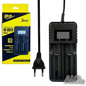 Зарядно за акумулаторни батерии HD-8991B, LED дисплей, Li-ion, 2 бр, 220VAC