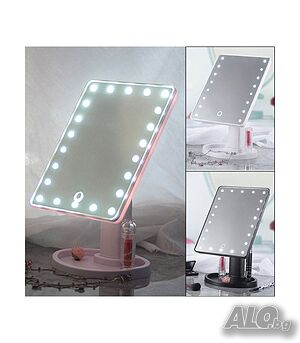 Светещо козметично LED огледало с 16 LED светлини