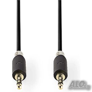 Професионален Кабел Nedis за музика, AUX 3.5mm Jack, Позлатени конектори