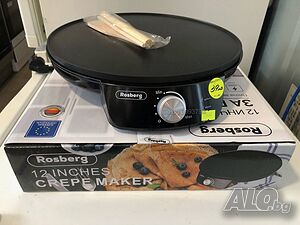 Туч за палачинки, Плоча с незалепващо покритие 1200W, Гаранция 24 месеца