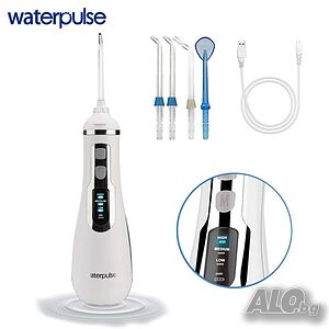 Безжичен зъбен душ WaterPulse, V500, Иригатор, 4 накрайника, 3 настройки