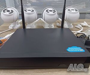 Безжичен WiFi комплект за Видеонаблюдение с 4 камери 4К Ultra HD+DVR