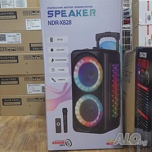 Мощна Парти преносимa Тонколона NDR-X828 с 2х8” инчови говорители, Караоке, Микрофон