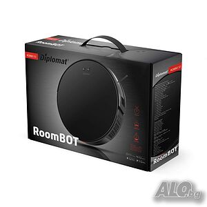 Прахосмукачка робот Diplomat Robbo S1, 2500 mAh Li-ion батерия, 28 W, Черен