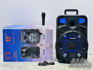 Караоке Tонколона с 12 инча говорител и микрофон, 2000W, Дистанционно
