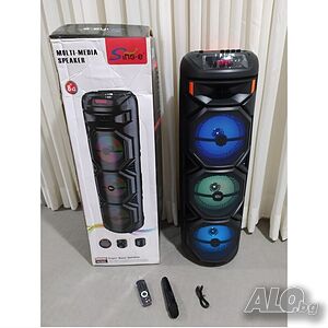 Преносим високоговорител ZQS-8301, 3 високоговорителя x 8” инча, Bluetooth, 60W PMPO