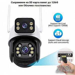 ПРОМО!! Двойна външна Wi-Fi камера iCsee за наблюдение през телефона