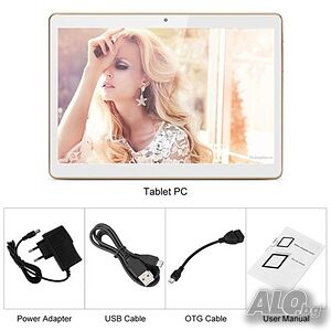 10 инчов таблет с HD качество и двойна карта SIM + Калъф. Марка: Onfineshop