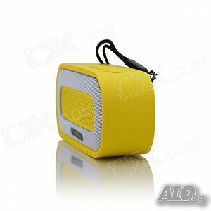Bluetooth мини колонка с FM радио, USB, MP3,SD card player, AUX, Жълта