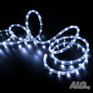 Светещо LED въже - 10 метра Бял Цвят