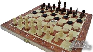 ♟️ Голяма дървена шахматна дъска - Стил и качество за истинските шахматисти ♟️