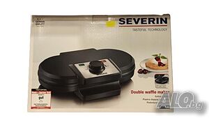🍽️ Двоен гофретник Severin 1200W - Перфектният избор за хрупкави и вкусни гофрети 🍽️