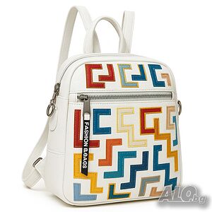🎒 Дамска раница-чанта с цветен принт - Стил и удобство в едно! 🎒