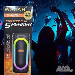 Тонколоната WSJAR E-4201 е компактна и модерна аудио система с LED цветни светлини