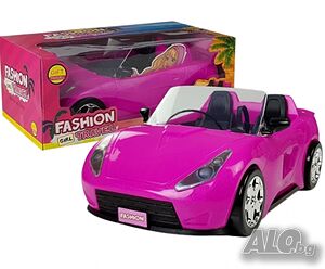 Кола за кукли ”Fashion Girl Travel”, glitter pink