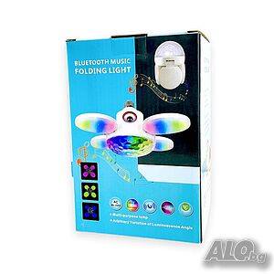 Смарт диско лампа с RGB LED и Bluetooth високоговорител
