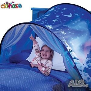Светеща Детска палатка за легло с дистанционно, за игра, Dream Tents
