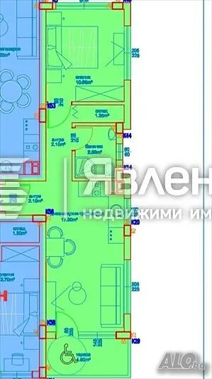 Продажба на Двустаен апартамент в проект в ж.к. Славейков до Мол Галерия и Кауфланд!!!