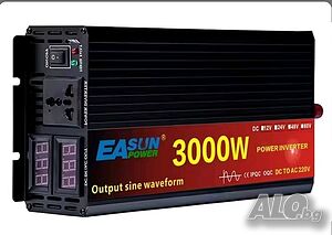 РАЗПРОДАЖБА: 3 kW РЕАЛНА МОЩНОСТ, чиста синусоида, висококачествен надежден инвертор