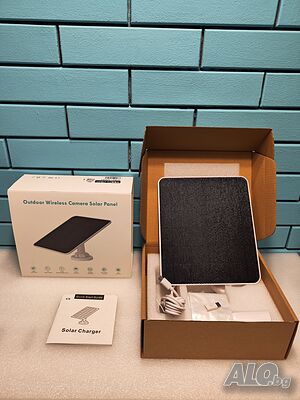6W Слънчев Панел за Камери - Водоустойчив / Type-C / Micro USB