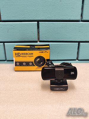 Hiievpu 2K USB уеб камера с микрофон и капаче за поверителност Компактна и лесна за използване уеб
