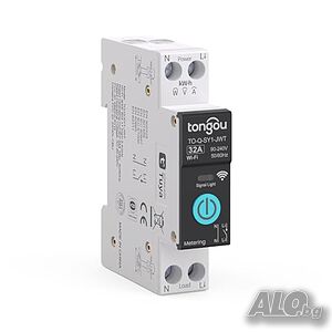 WiFi DIN реле 32A TONGOU Tuya Smart с измерване