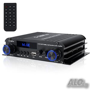 Мини HiFi усилвател 2.1 Bluetooth 5.3, 1000W пикова