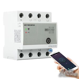 Wi-Fi смарт таймер Ailao GTS8-W 4P 40A, Tuya