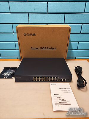 Binardat 19-Port Gigabit POE Switch