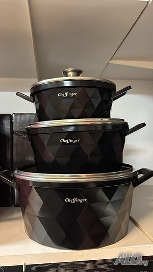 Висококачествен комплект касероли Cheffinger - елегантност, здравина и удобство в кухнята