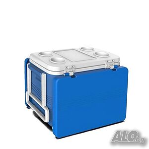 Хладилна кутия Atlantic 45L, пасивна, синя, с табла