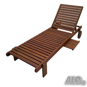 Шезлонг Muhler Meranti 194х71хH80cm, дърво