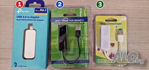 🔌 3 Три USB адаптера за кабелен интернет (USB към RJ45)
