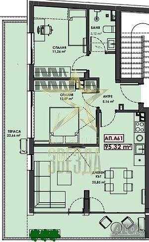 🏡 **3-стаен 6/6 с голяма тераса, пред акт 16** 🏡