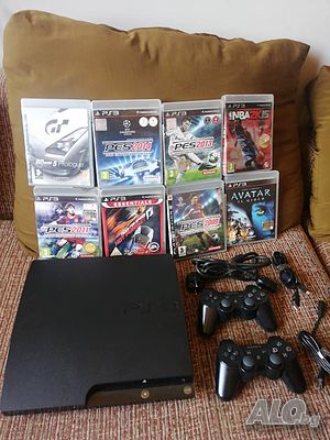 Sony Playstation 3 slim ПАКЕТ **2 джойстика +6 заглавия**280лв