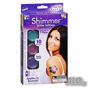 Комплект за татуировка Shimmer glitter tattoos TV271